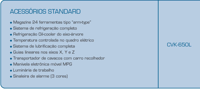 Centro de Usinagem Vertical - CVK-650L - VEKER