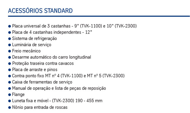 BENER - Tornos Universais de Precisão - TVK-1100 - TVK-2300 - Veker